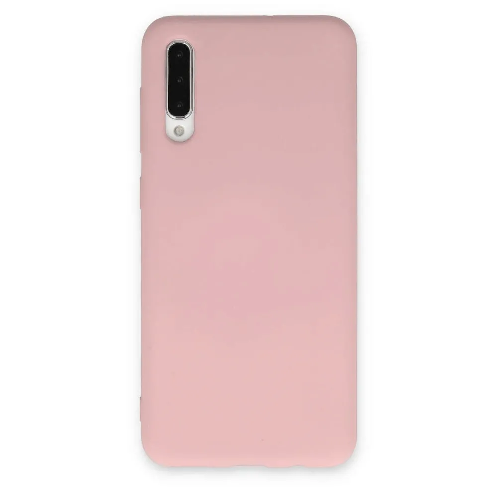 Newface Samsung Galaxy A50 Kılıf Nano Içi Kadife  Silikon - Pudra