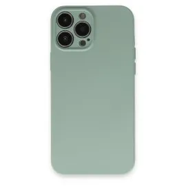 Newface Iphone 13 Pro Max Kılıf Nano Içi Kadife  Silikon - Su Yeşili