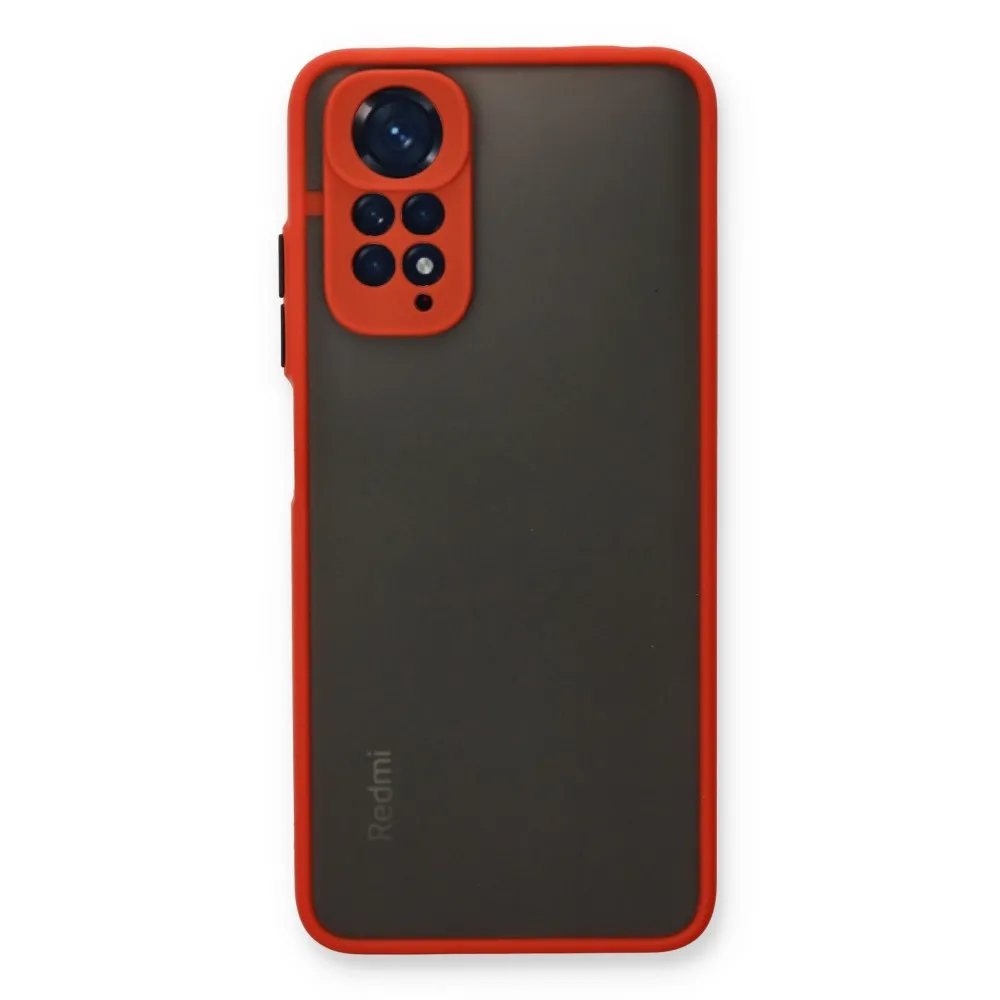 Newface Xiaomi Redmi Note 11S Kılıf Montreal Silikon Kapak - Kırmızı