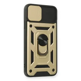 Newface Iphone 11 Pro Kılıf Pars Lens Yüzüklü Silikon - Gold