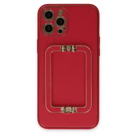 Newface Iphone 12 Pro Kılıf Coco Elit Kapak - Kırmızı
