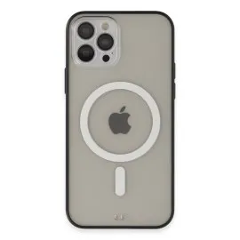 Newface Iphone 12 Pro Kılıf Grand Magneticsafe Kapak - Siyah