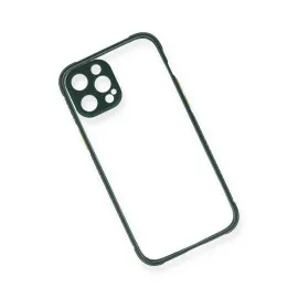 Newface Iphone 12 Pro Kılıf Miami Şeffaf Silikon - Koyu Yeşil