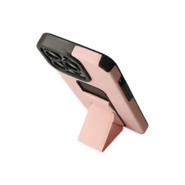 Newface Iphone 13 Pro Kılıf Mega Standlı Silikon - Pudra