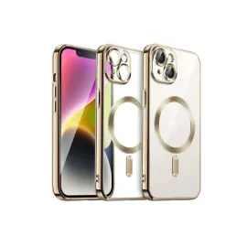 Newface Iphone 15 Kılıf Kross Magneticsafe Kapak - Gold