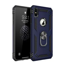 Newface Iphone Xs Max Kılıf Sofya Yüzüklü Silikon Kapak - Lacivert