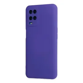 Newface Oppo A54 4G Kılıf Nano Içi Kadife Silikon - Mor