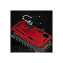 Newface Samsung Galaxy A01 Core Kılıf Sofya Yüzüklü Silikon Kapak - Kırmızı