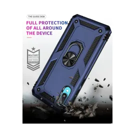 Newface Samsung Galaxy A02 Kılıf Sofya Yüzüklü Silikon Kapak - Lacivert