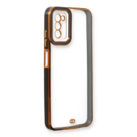 Newface Samsung Galaxy A03S Kılıf Liva Lens Silikon - Siyah