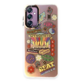Newface Samsung Galaxy A24 4G Kılıf Estoril Desenli Kapak - Estoril - 14