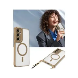 Newface Samsung Galaxy S23 Fe Kılıf Enka Magsafe Silikon Kılıf - Lacivert