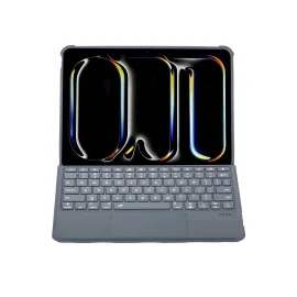 Newface T5504D iPad Pro 11 (2024) Kılıf Palermo Ledli Klavyeli Standlı Tablet Kılıfı - Siyah