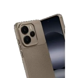 Newface Xiaomi Note 14 5G Auto Focus Karbon Kapak - Kahverengi