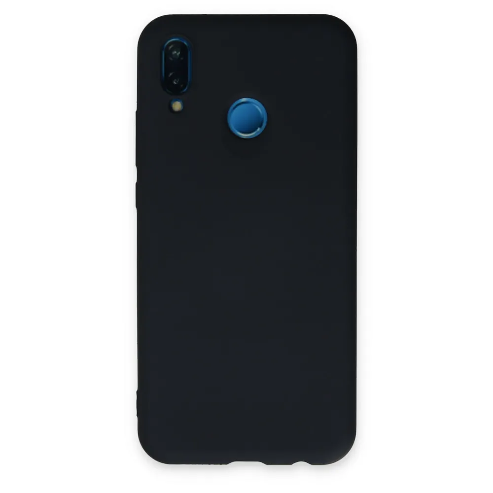 Newface Huawei P20 Lite Kılıf Nano Içi Kadife  Silikon - Lacivert