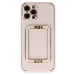 Newface iPhone 12 Pro Kılıf Coco Elit Kapak - Pudra