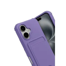 Newface Apple Iphone 17 Kelvin Kartvizitli Silikon - Lila