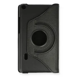 Newface Huawei Mediapad T3 7 Kılıf 360 Tablet Deri Kılıf - Siyah