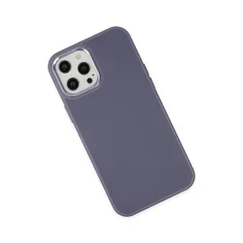 Newface Iphone 12 Pro Max Kılıf Asya Deri Silikon - Mor