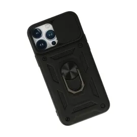 Newface Iphone 13 Pro Kılıf Pars Lens Yüzüklü Silikon - Siyah