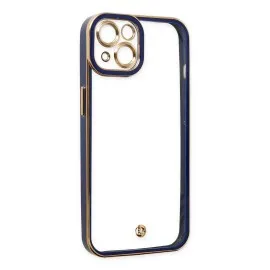 Newface Iphone 14 Plus Kılıf Liva Lens Silikon - Mavi