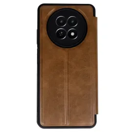 Newface Realme 12 5G Kılıf Flip Cover - Taba