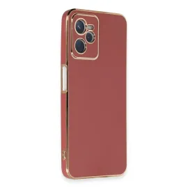 Newface Realme C35 Kılıf Volet Silikon - Kırmızı