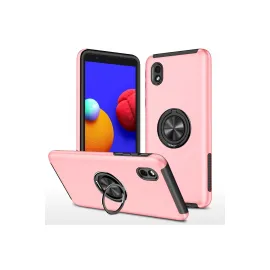 Newface Samsung Galaxy A01 Core Kılıf Elit Yüzüklü Kapak - Pembe