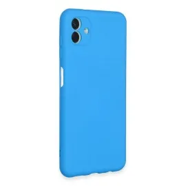 Newface Samsung Galaxy A04E Kılıf Nano Içi Kadife Silikon - Mavi