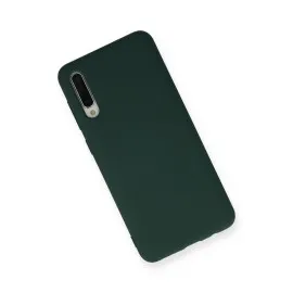Newface Samsung Galaxy A50S Kılıf Nano Içi Kadife  Silikon - Koyu Yeşil