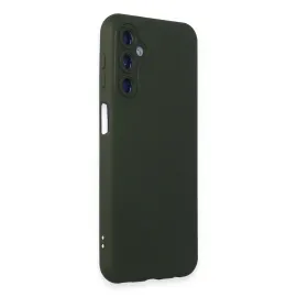 Newface Samsung Galaxy M34 5G Kılıf Nano Içi Kadife Silikon - Koyu Yeşil