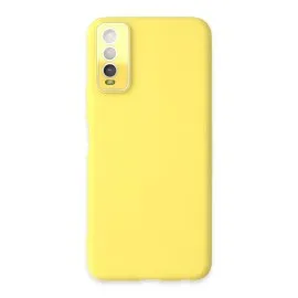 Newface Vivo Y11S Kılıf Lansman Glass Kapak - Sarı