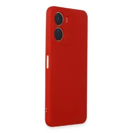 Newface Vivo Y16 Kılıf First Silikon - Kırmızı