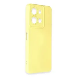 Newface Vivo Y36 Kılıf Nano içi Kadife Silikon - Sarı