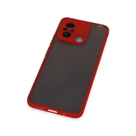 Newface Xiaomi Redmi 12C Kılıf Montreal Silikon Kapak - Kırmızı