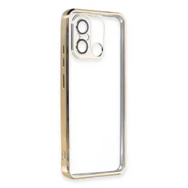 Newface Xiaomi Redmi 12C Kılıf Razer Lensli Silikon - Gold