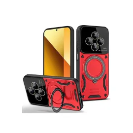 Newface Xiaomi Redmi 14C Kılıf Joy Lens Standlı Kapak - Kırmızı