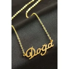 Doğa İsimli Kolye -Sarı