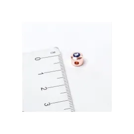 Delikli Nazar Boncuklu Metal Ara Aparat-Sarı