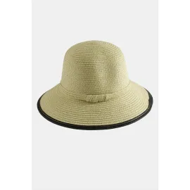 Hasır Plaj Şapkası-Bej