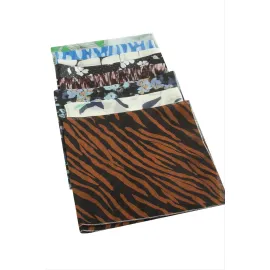 Karışık Desenli Şifon Fular 50 cm-Renkli