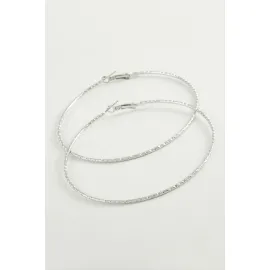 Burgulu Baklava Metal Halka Küpe 8-9-10 cm-10 cm