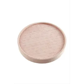 Yuvarlak Ahşap Anfora Kumaş Piercing Küpelik 20 cm-Bordo