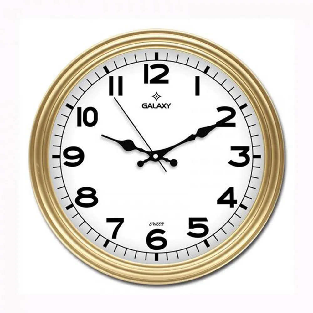 DUVAR SAATİ ALTIN SARISI, ÇAP:30CM AKRİLİK BOYA, ABS, MİNERAL CAM, SESSİZ MAKİNE