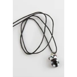 Panda Cam Kolye-Siyah