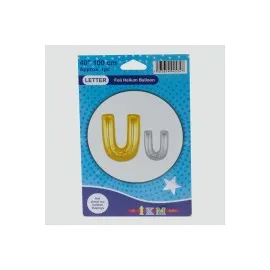 Gümüş Renkli 40X100 Harfli Folyo Balon-U