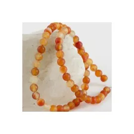 6 Mm Mat Akik Taşı-Kahverengi