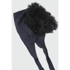 Dikişli Fırfırlı Bone-Lacivert