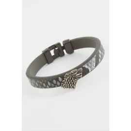 Kurt Kaliteli Suni Deri Bileklik-Lacivert