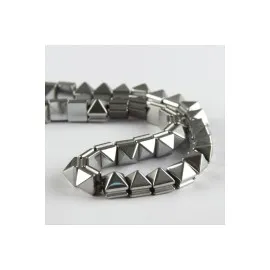 Makromelik Hematit Taşı 8 Mm-Gümüş Rengi